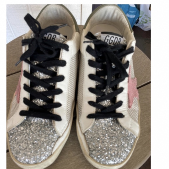 ✅TRADE✅Superstar Glitter Mesh Low-Top Sneakers GGDB 38 - Picture 10 of 15